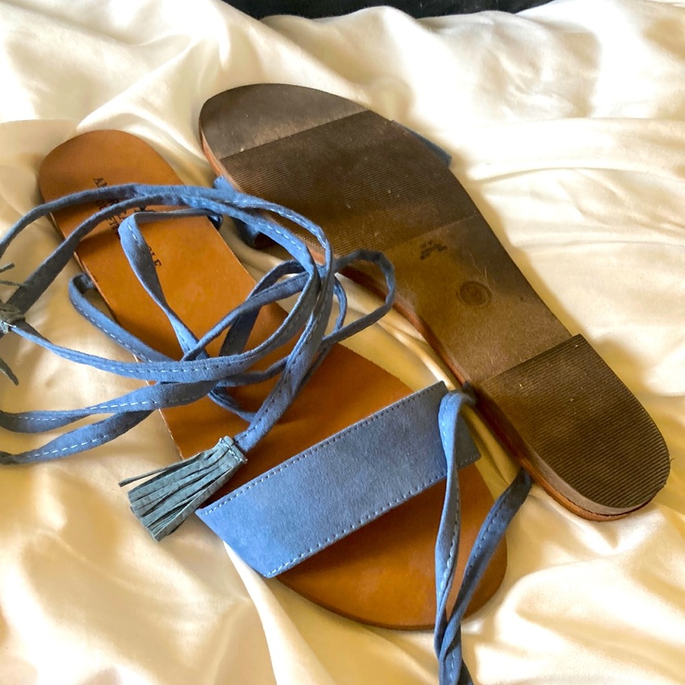 Cute wrap ankle tie sandals